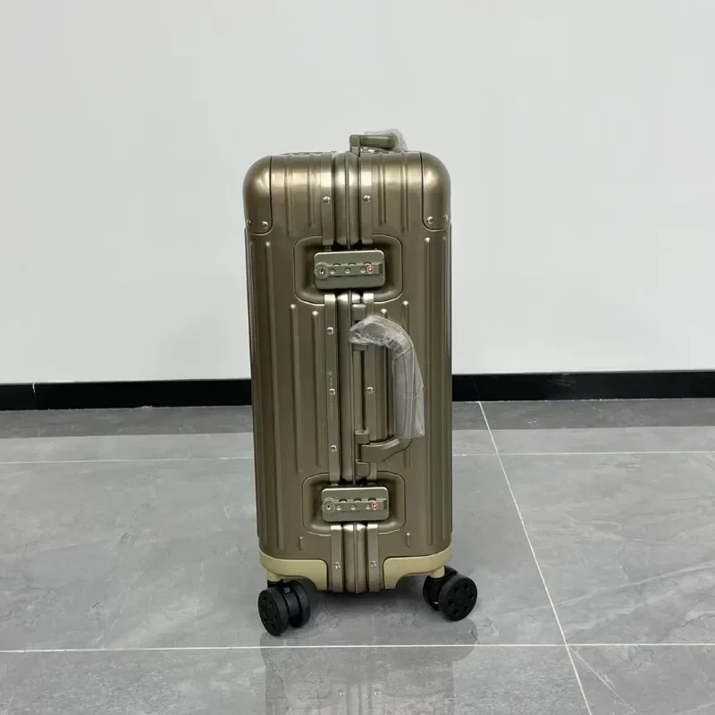 High-end Anodized Aluminum Carved Model Wheels Large Capacity German Craftsmanship Luggage Trolley Case Code Lock 21/26/30-inch