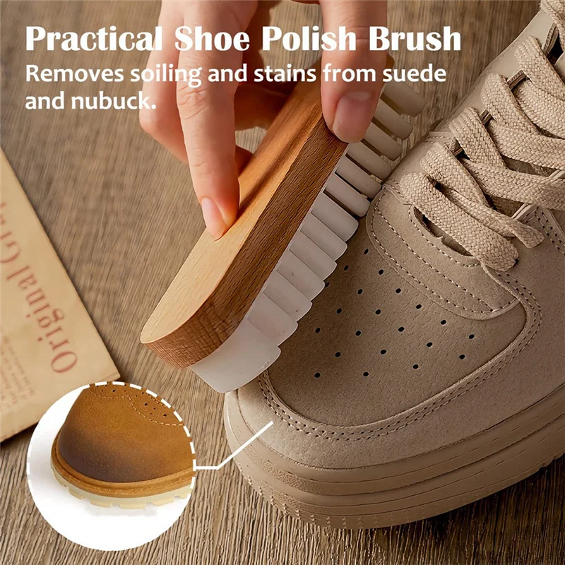 2 Pcs Shoe Brush Suede Cleaner Brush Soft Suede Eraser Folded Crepe Shoe Brushes Leather-AT36