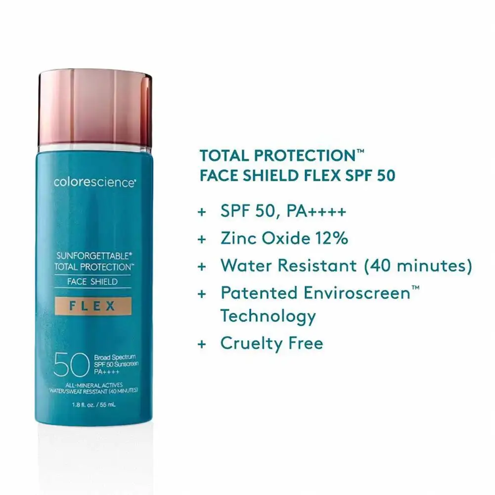 55ml SPF50 PA++++ Mineral Sunscreen Flex Tone Water Resistant Broad Spectrum Defense All Skin Types Light Coverage