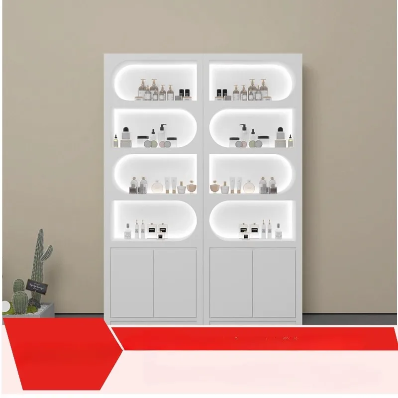 Paint beauty salon product cabinet Skin care products live stream display cabinet Multifunctional display cabinet