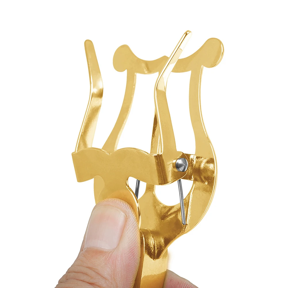 Color Gold Trumpet Lyre High-quality Metal Material Elegant Appearance Lightweight Design Suitable For Performances Compact Size