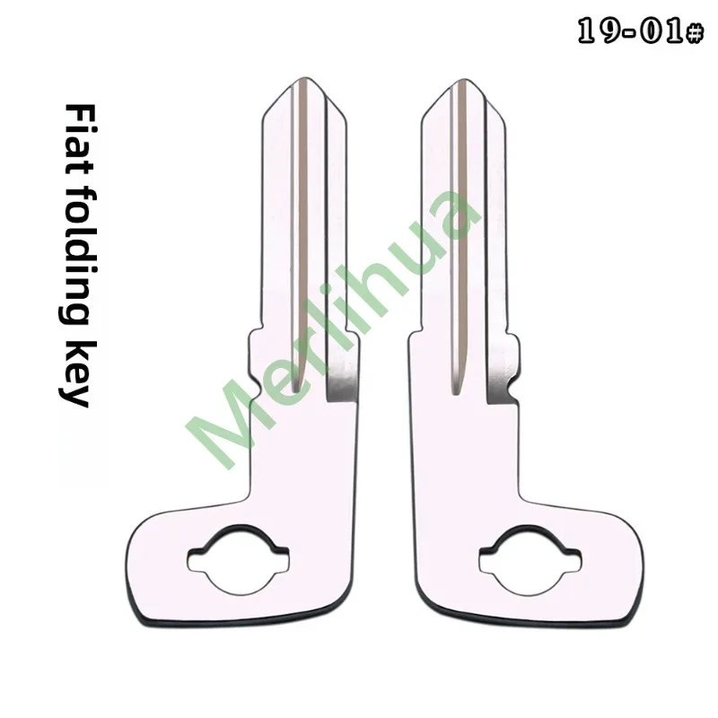 FOR Fiat Car Folding Remote Key Shell Smart Emergency Small Key Spare Replacement Uncut Mechanical Key Blank