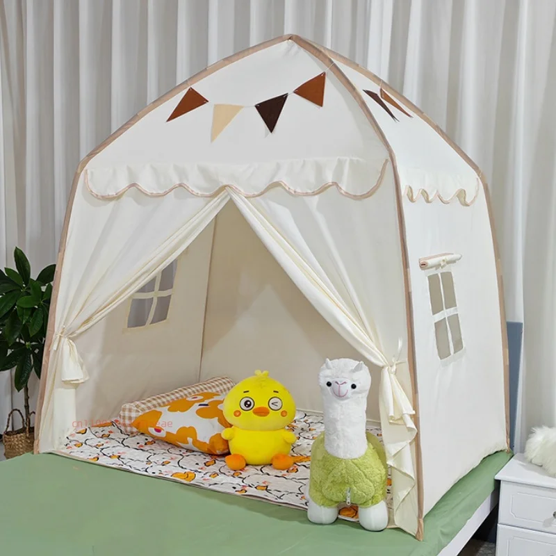 Tienda de campaña portátil para niños de 59 pulgadas de altura, tienda para niños, casa de juegos para bebés, Castillo de princesa grande para niñas, tienda de juegos de juguete para interiores y exteriores