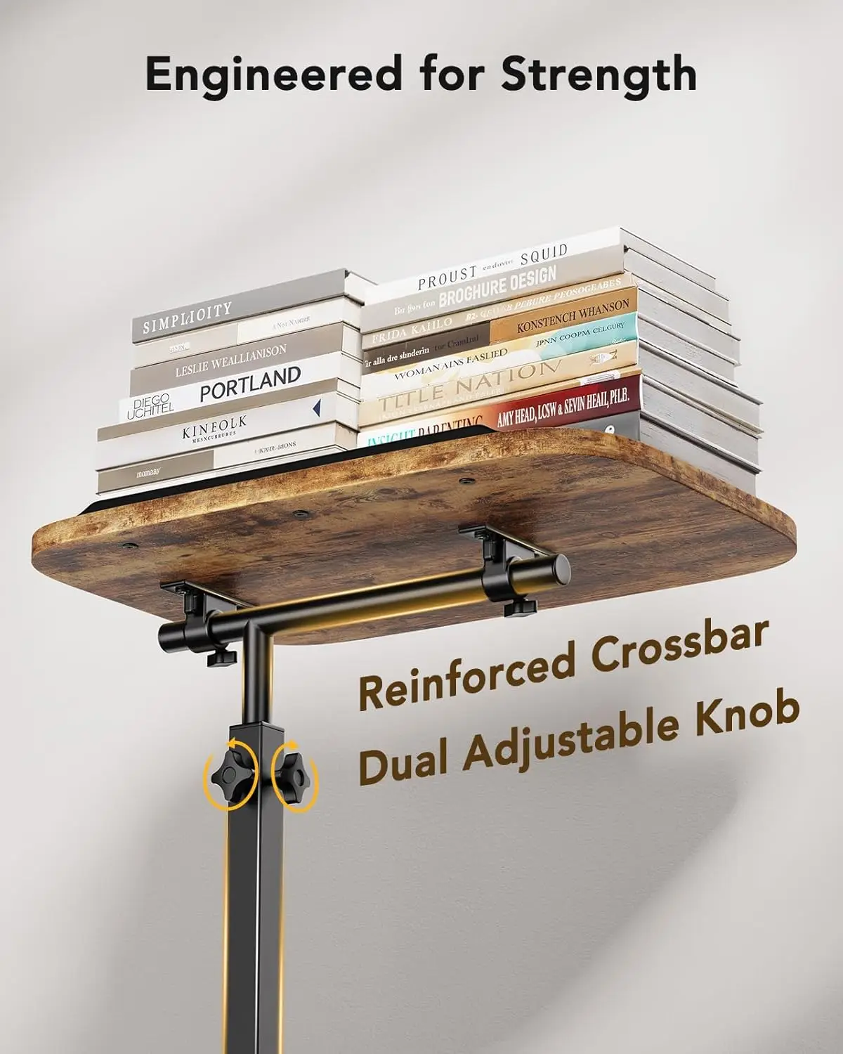 

Регулируемый по высоте поднос для телевизора с возможностью 360° ° Вертлюг, 90 ° Наклон, противоскользящий бар, компактный диван-стол для кровати или дивана