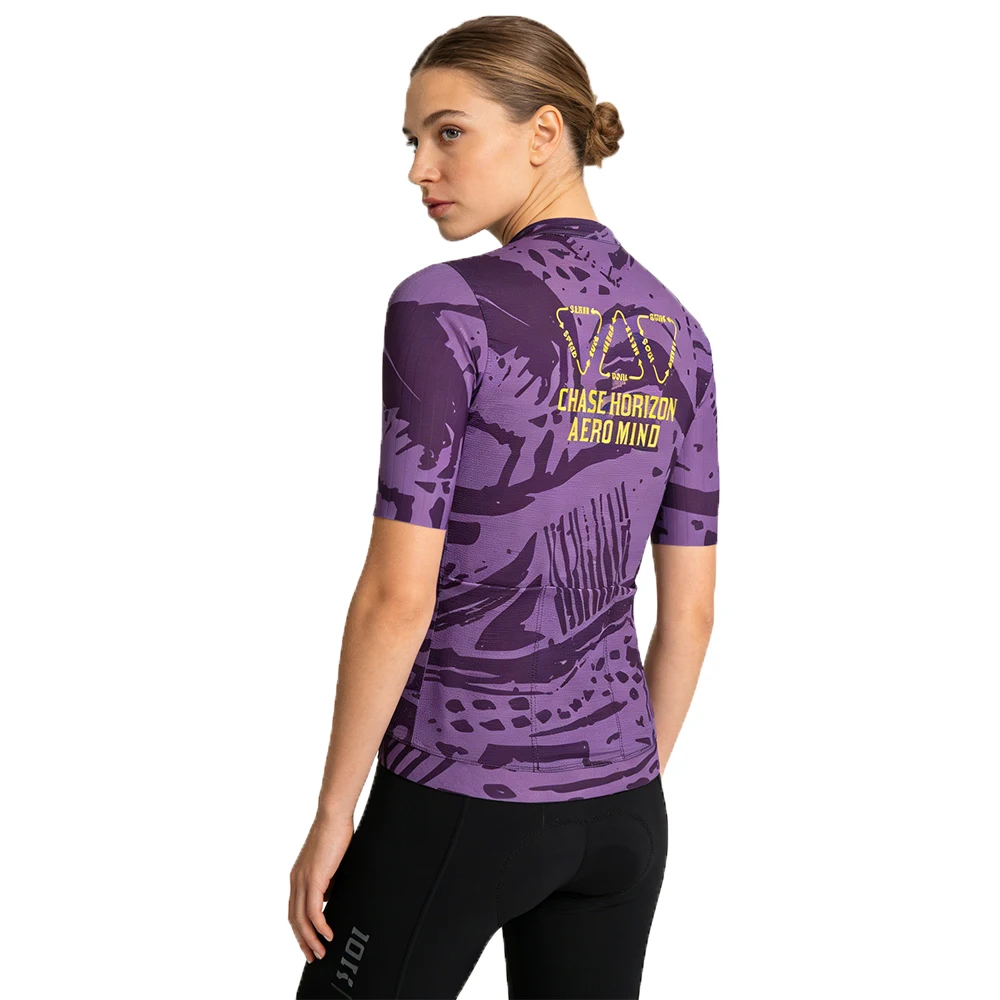 MAXSTORM Cycling Jersey graffiti Long Sleeve Road Bike Top with Zipper with Slip and The Pockets and Reflective Label