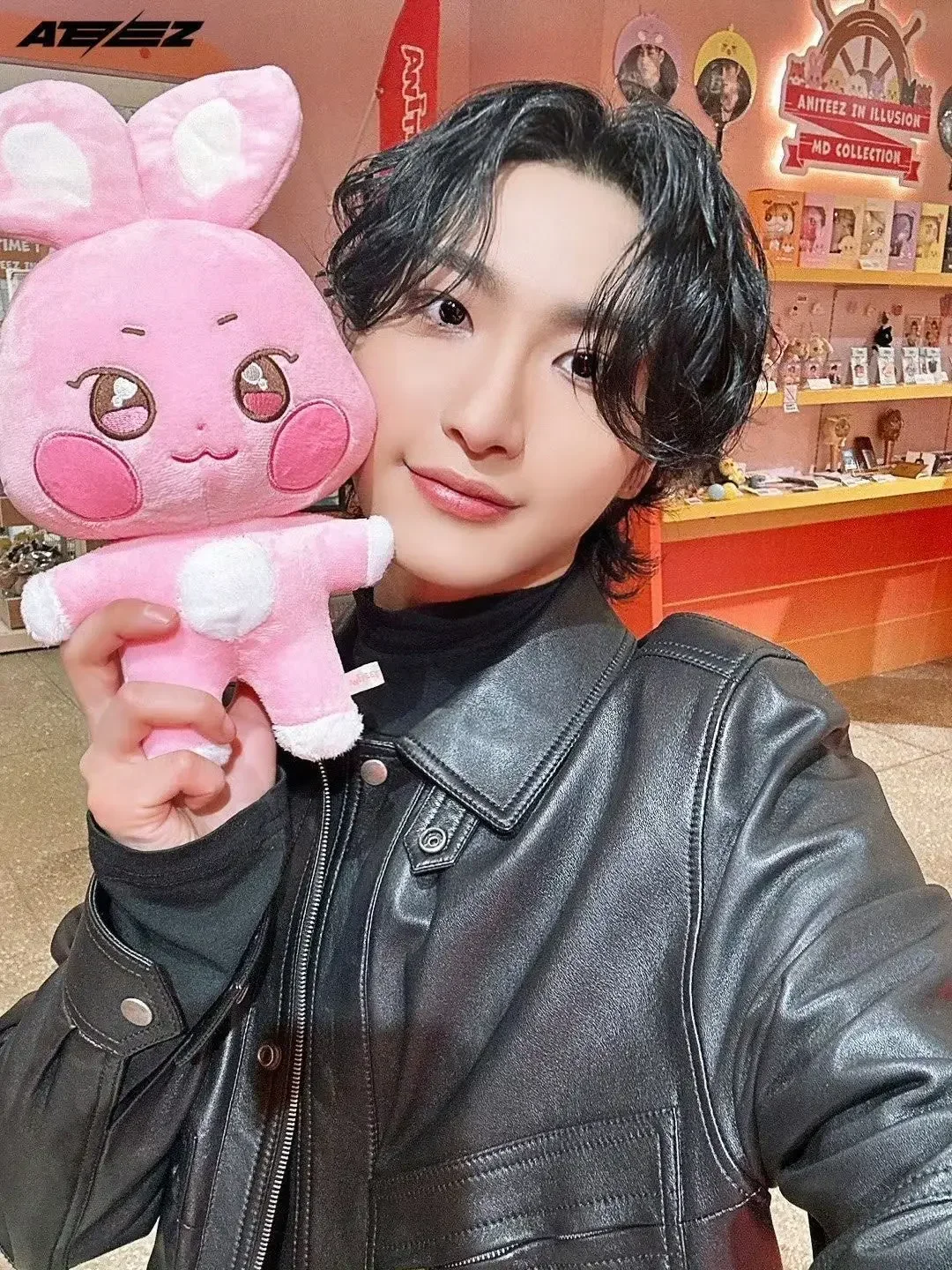 Kpop ATEEZ Aniteez peluche Kawaii dibujos animados muñecos de peluche lindos juguetes de peluche almohadas decoración del hogar regalos