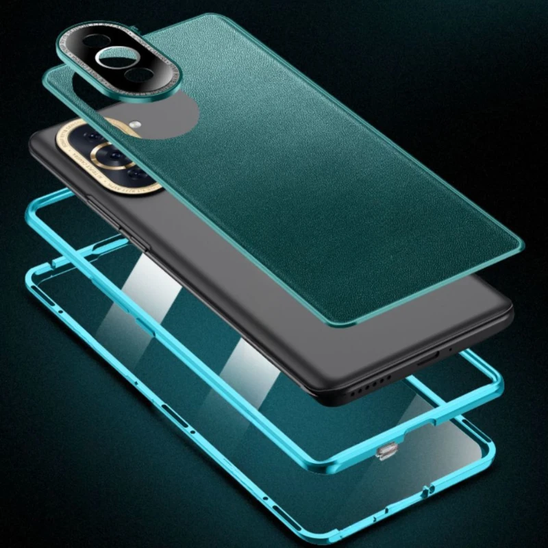 Magnetic Glass Case For Huawei Nova 10 Pro SE 360ยฐ Full Protection Protective Back Cover For Nova10 10Pro Leather Shell