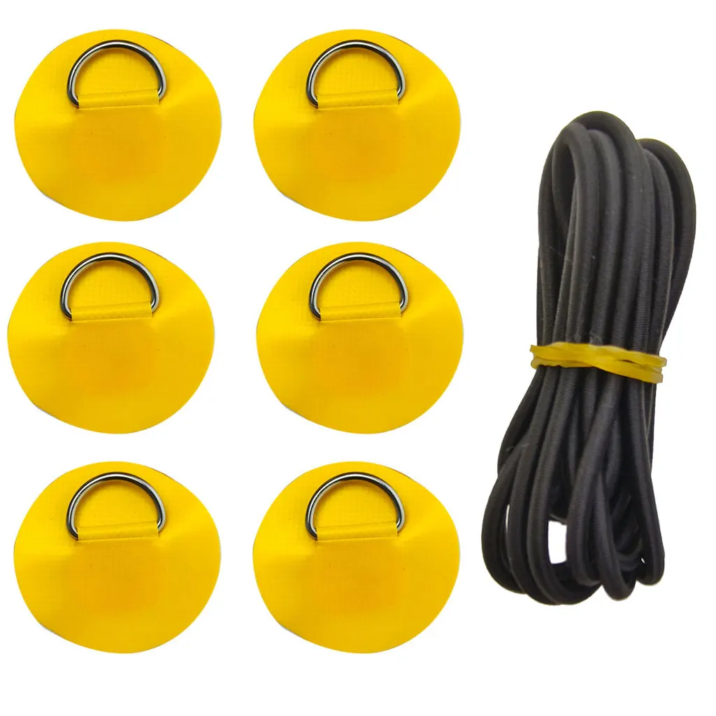6,5 cm D-Ring-Patch für Schlauchboote, Kajaks, Dingis, SUPs, PVC-Patch für Stand-Up-Paddleboards, Kanus, Rafting-Seilring-Patch
