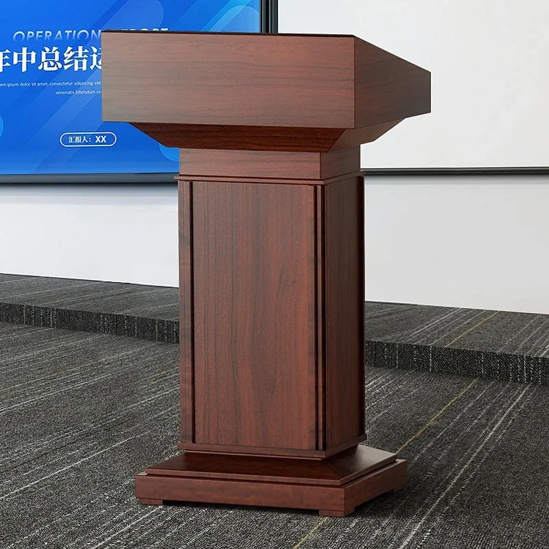 Lecture Table Solid Wood Lecture Platform , Small Information Desk ,Master of Ceremonies Conference Room, Reception Desk Welcome