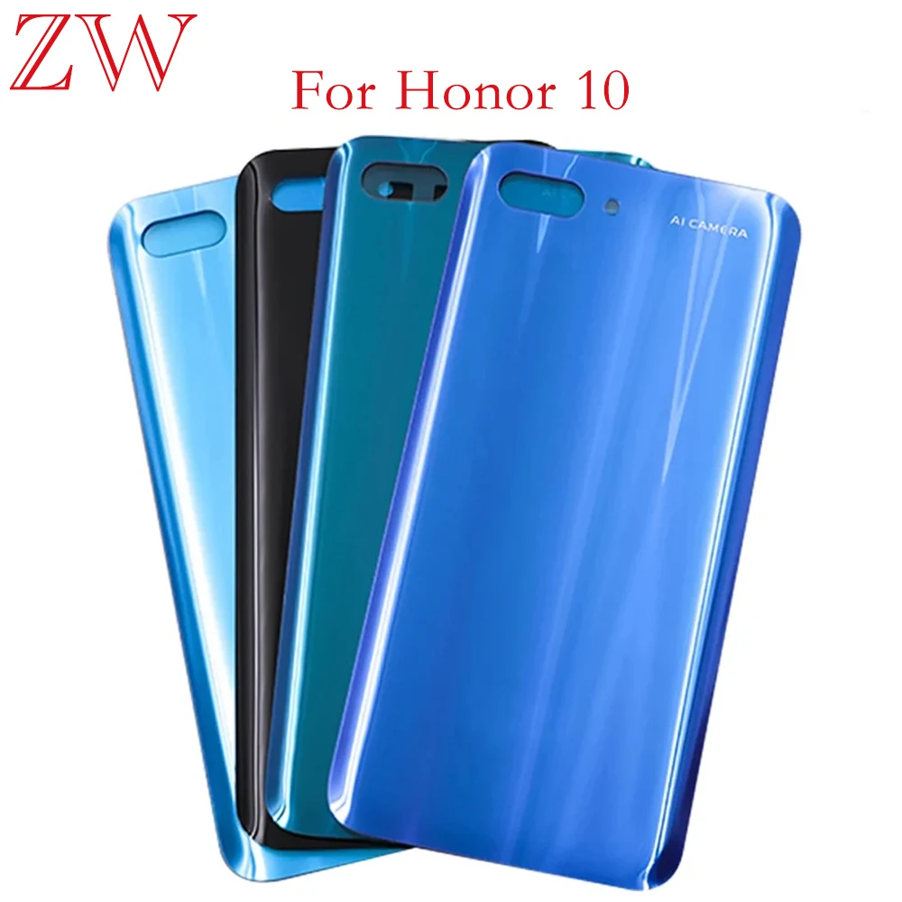 New For Huawei Honor 10 COL-L29 Battery Back Cover 3D Glass Panel Honor10 Rear Door Housing Case Glass With Camera Lens Replace