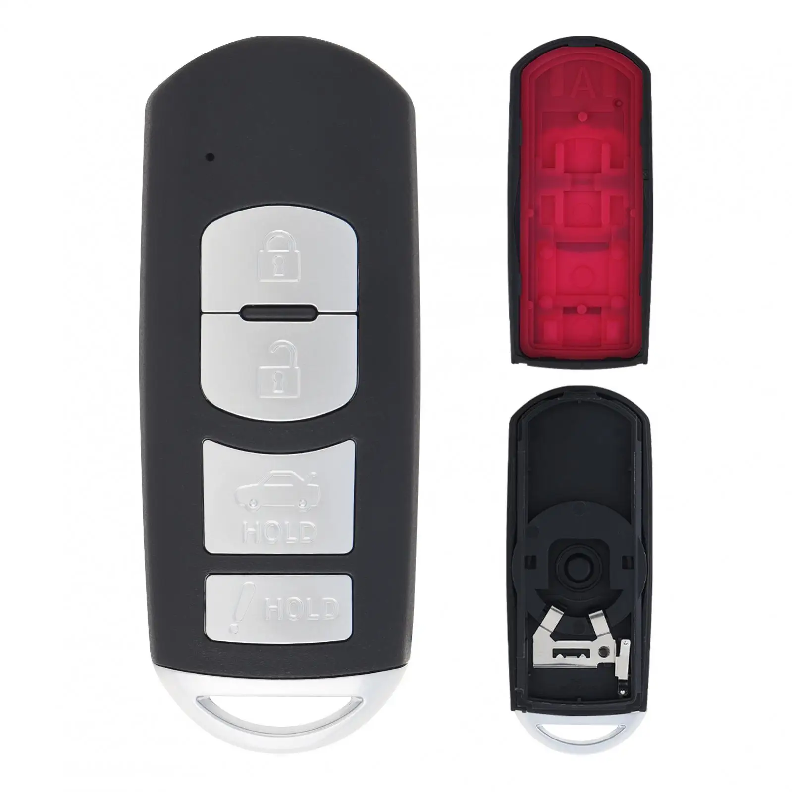 4 Buttons Replacement Key Fob Cover Case Fit for Mazda 3 6 2014-2018 SKE13D-01, Keyless Entry Remote Key Fob Shell