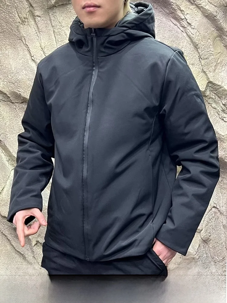 

Youth Winter Cotton Jaet Men's Outdoor Soft ell Anti-Scratch Cold Resistant Windproof Water Resistant Hooded Stand Fit