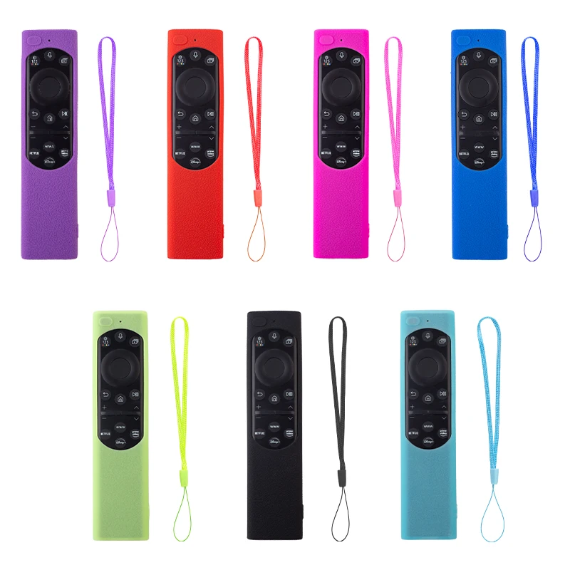 Silicone Case for Samsung Solar  2023 TM2360E BN59-01432A TM2361E BN59-01439A Smart TV Remote Anit-Lost with Lanyard