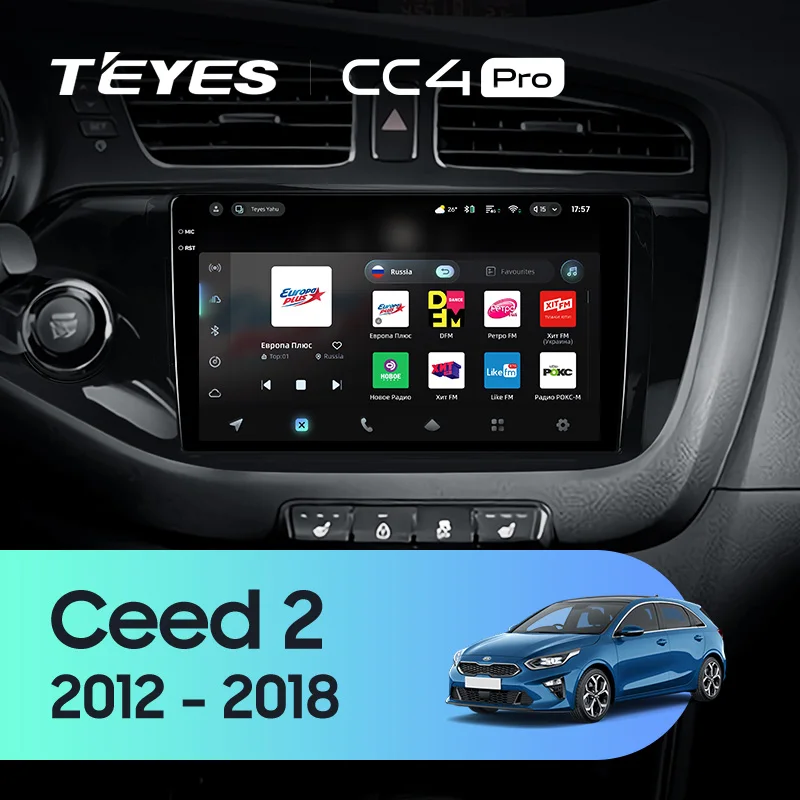 TEYES CC4 PRO For Kia Ceed Cee'd 2 JD 2012 - 2018 CarPlay Android Auto 2DIN Autoradio Radio Multimedia Stereo