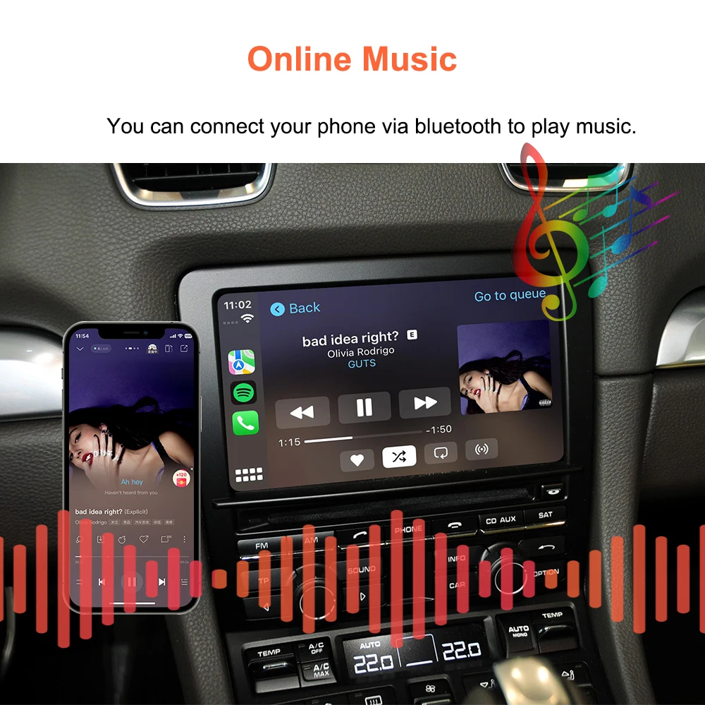 Bonroad OEM Screen Upgrade Decoder Box für Porsche CDR3.1 System Cayenne Boxster Panamera 2010-2016 Carplay Android Auto Modul – Detail 11