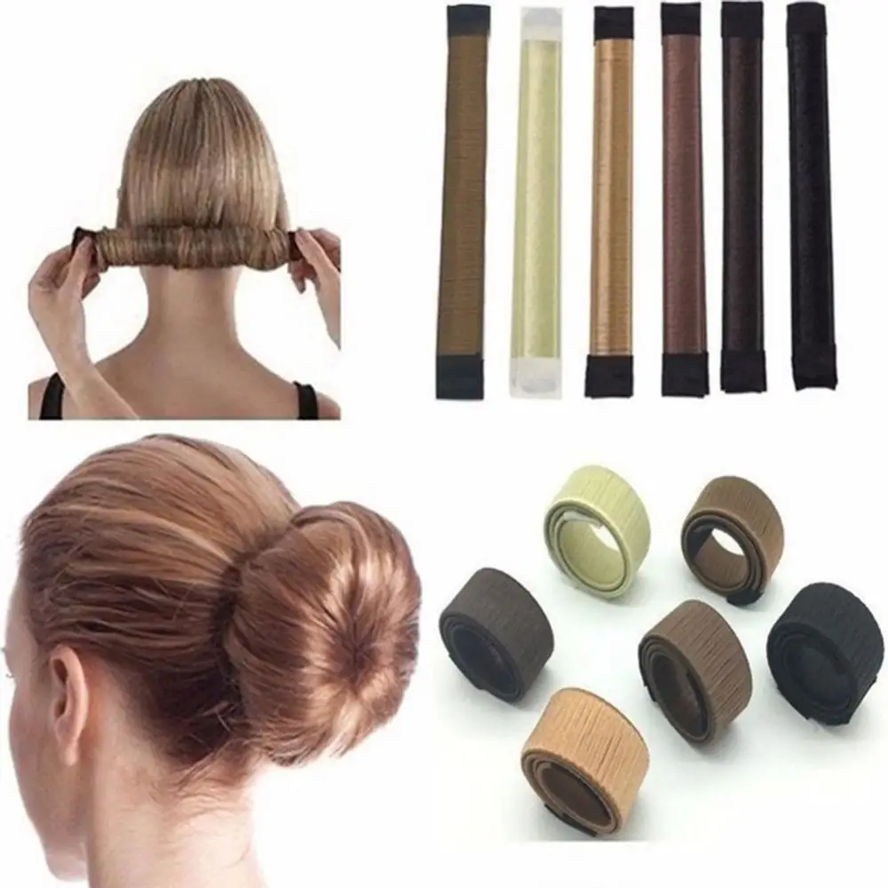 Women Hair Bun Maker Magic Donut Styling Band Twist Updo Holder Wig Donuts Bud Head Band Ball French Twist Magic Bun Maker