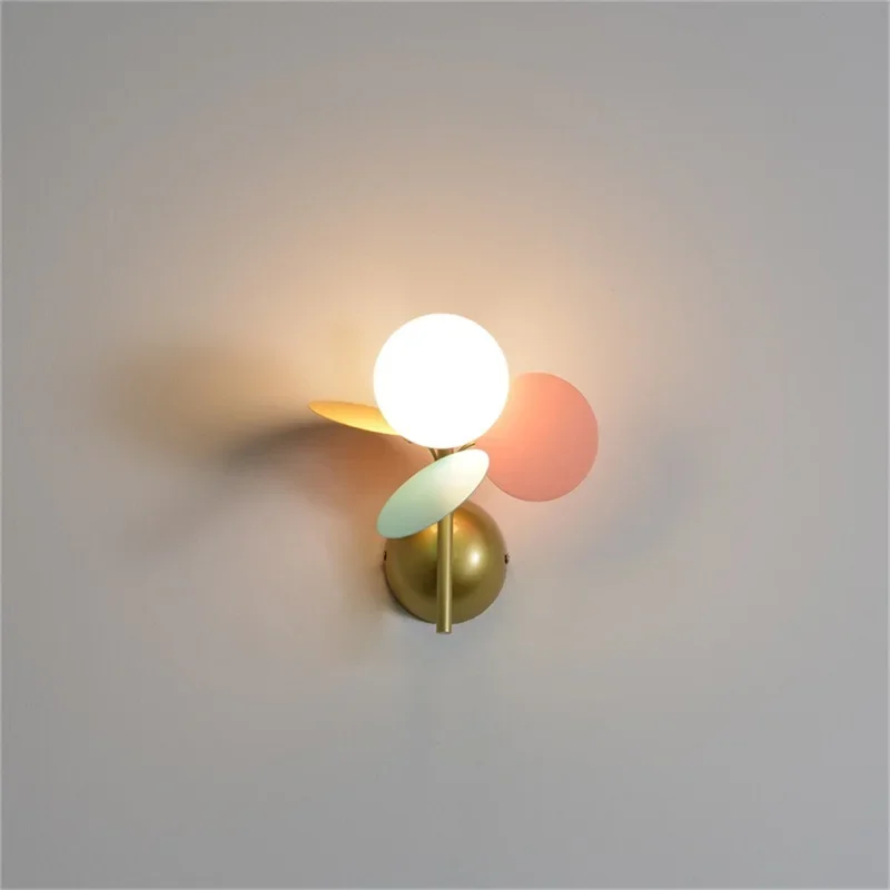 ABEL Nordic Wall Light Creative Macaroon โคมไฟ LED โมเดิร์น Scones ในร่มบ้านห้องนอนติดตั้งตกแต่ง