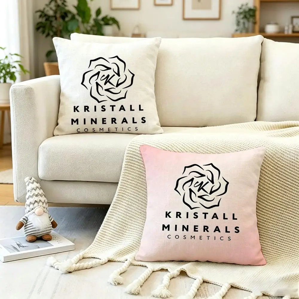 Beauty K-Kristall Minerals Cushion Cover Anti-dustmite Pillowcase Invisible zipper silky short plush Sofa cushion cover
