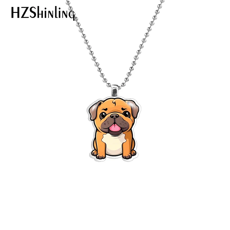 2023 Cartoon Pulie Pug Yorkshire Terrier Schnauzer Acrylic Necklace Pendants Charms Resin Epoxy Handmade Crafts Jewelry Gifts