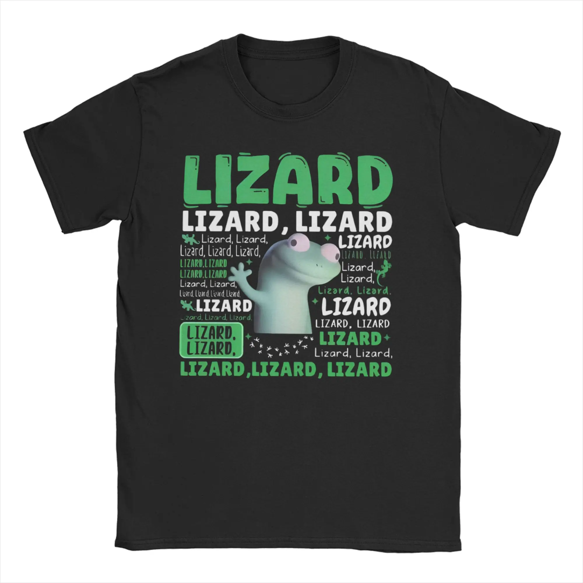Men Women Lizard Meme T Shirts Cotton Clothing Crazy Short Sleeve Round Collar Tees 6XL T-Shirts