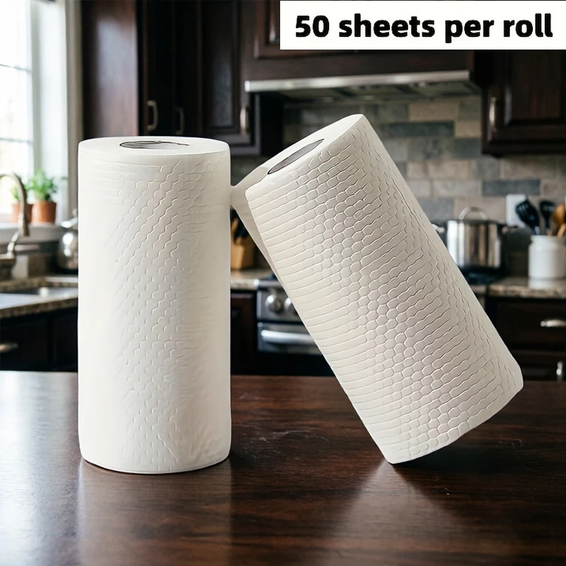 

50Pcs Reusable Kitchen Disposable Rags Non-Woven Cleaning Cloths Washing Dishcloths Rag Cloth Towels Non-Stick Scouring Pads