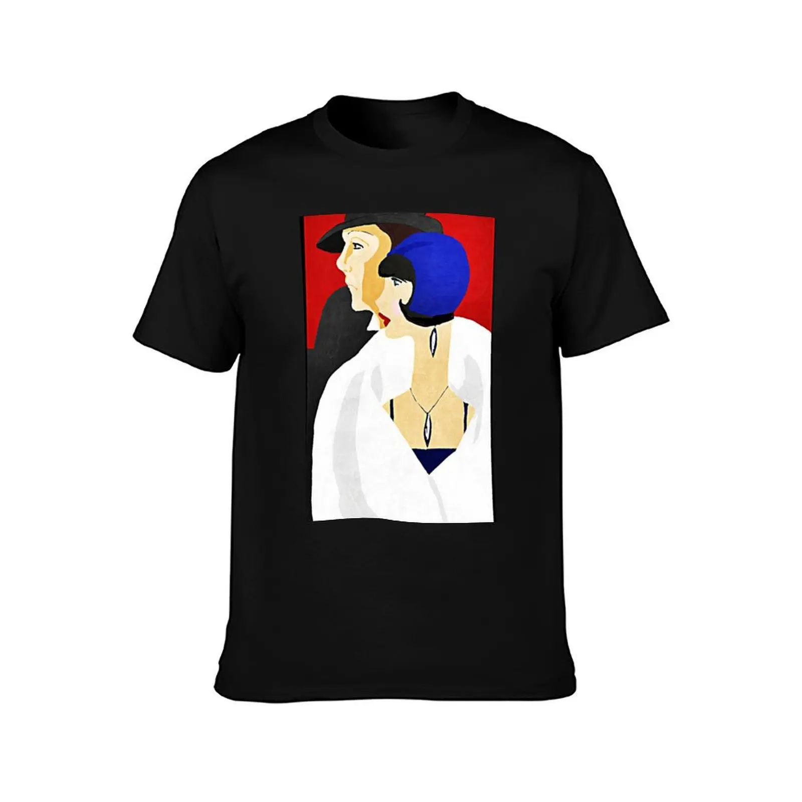 Art Deco Fisher/Robinson T-Shirt Summer Casual Cotton Tee Oversized Streetwear Tops Vintage Graphic Print Unisex Men Women