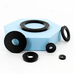 H1mm H2.5mm H3mm black NBR Flat gasket M2-M42 nitrile silicone rubber wear-resistant shock-absorbing waterproof sealing gasket