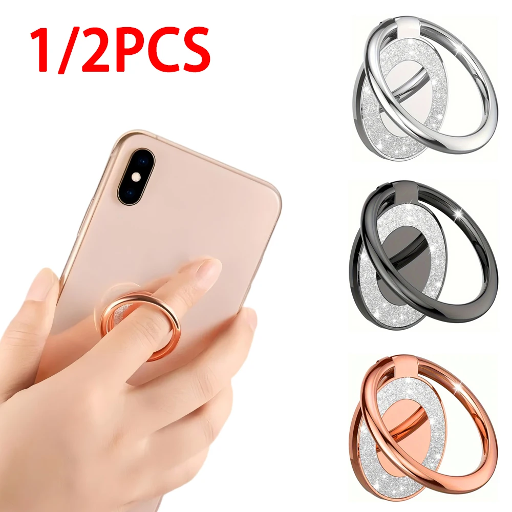 

1/2pcs Phone Finger Ring Holder 360° Rotatable Fashion Circular Finger Ring Buckle Universal Phone Holder Grip for Xiaomi IPhone