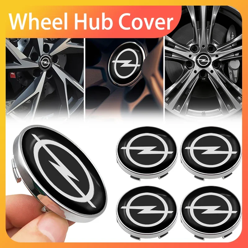 For Opel insignia Astra H G Antara vectra Vivaro corsa Accessories 4pcs 60mm Car Wheel Center Hub Cap Rim Cover Emblem Stickers