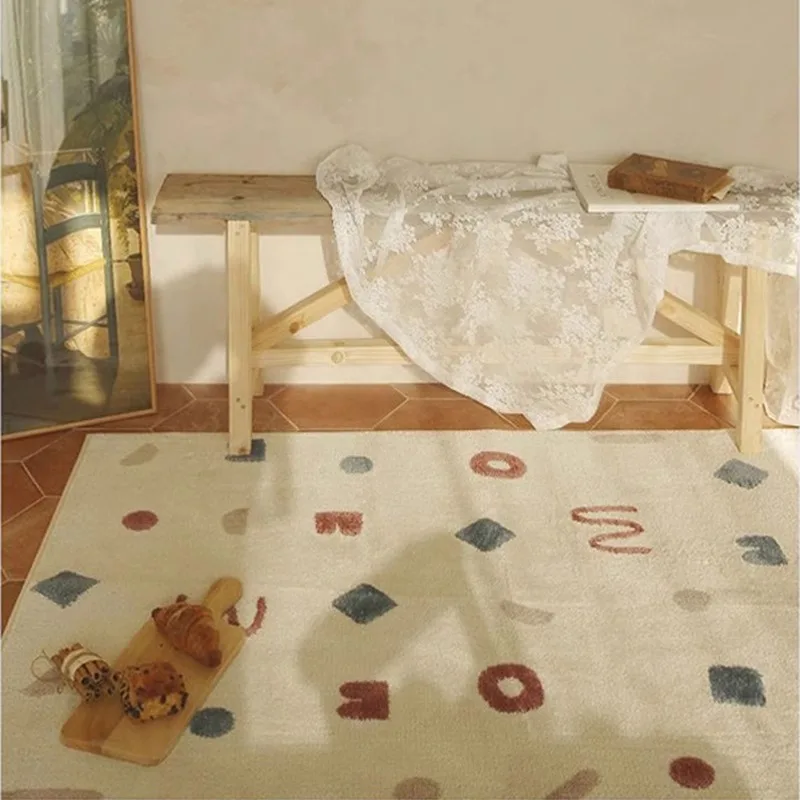 Large Area Living Room Carpet Cute Ins Simple Style Bedroom Bedside Rug Thick Plush Sofa Home Decoration Coffee Table Mats Ковер