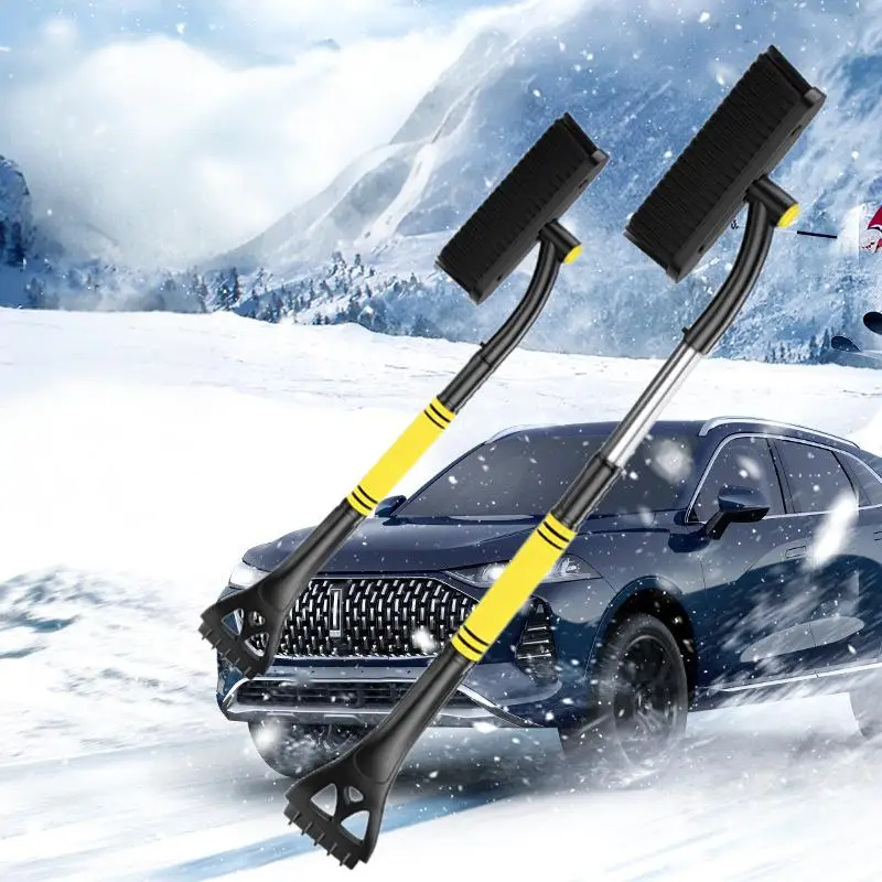 Car Winter Snow Removal 3 in1 Ice Scraper Remover Cleaning Windshield Window Snow Brush Retractable Cleaner Exterior Accessories