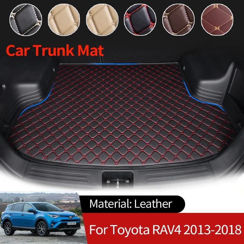 

for Toyota RAV4 XA40 MK4 2013~2018 2017 Leather Car Boot Liner Cargo Rear Trunk Mats Luggage FLoor Tray Waterproof Carpet Pads