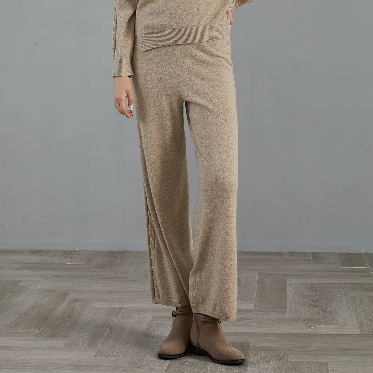 BC700 100% cashmere calças das mulheres de alta qualidade marca de luxo roupas femininas