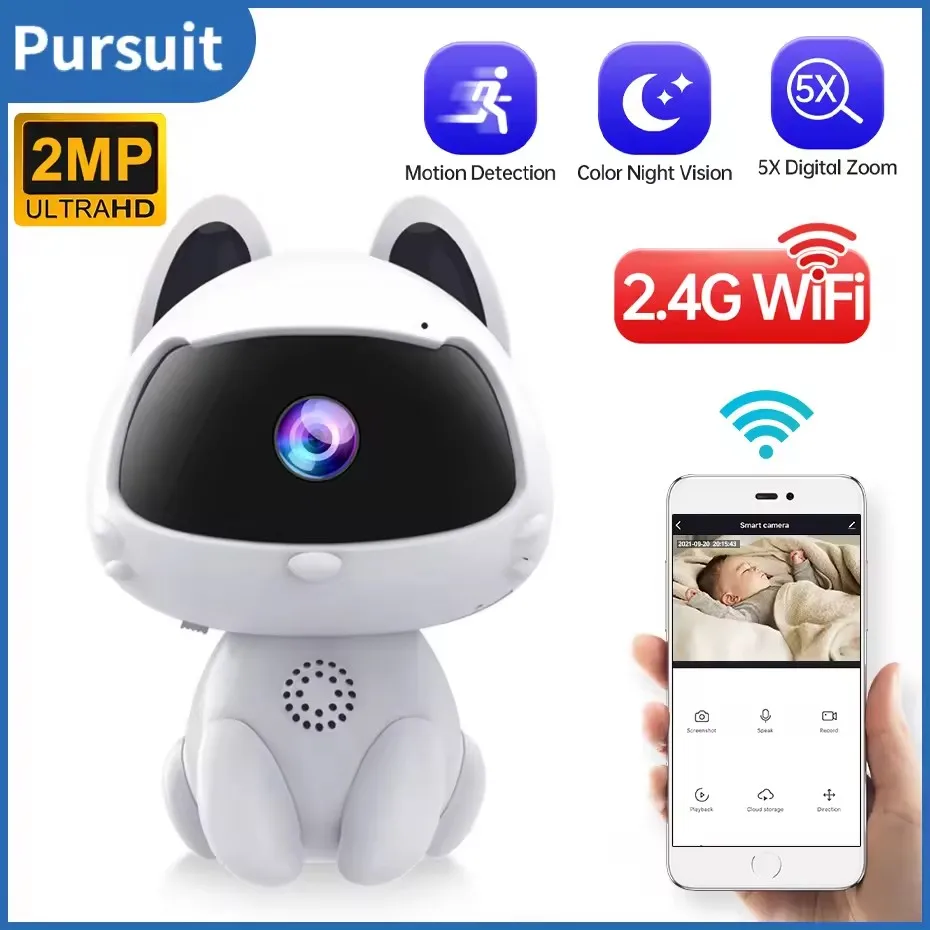 

HD Mini WIFI IP Cameras Cute Security Protection Wifi Surveillance Camera Home PTZ Night Vision Surveillance Indoor Baby Monitor