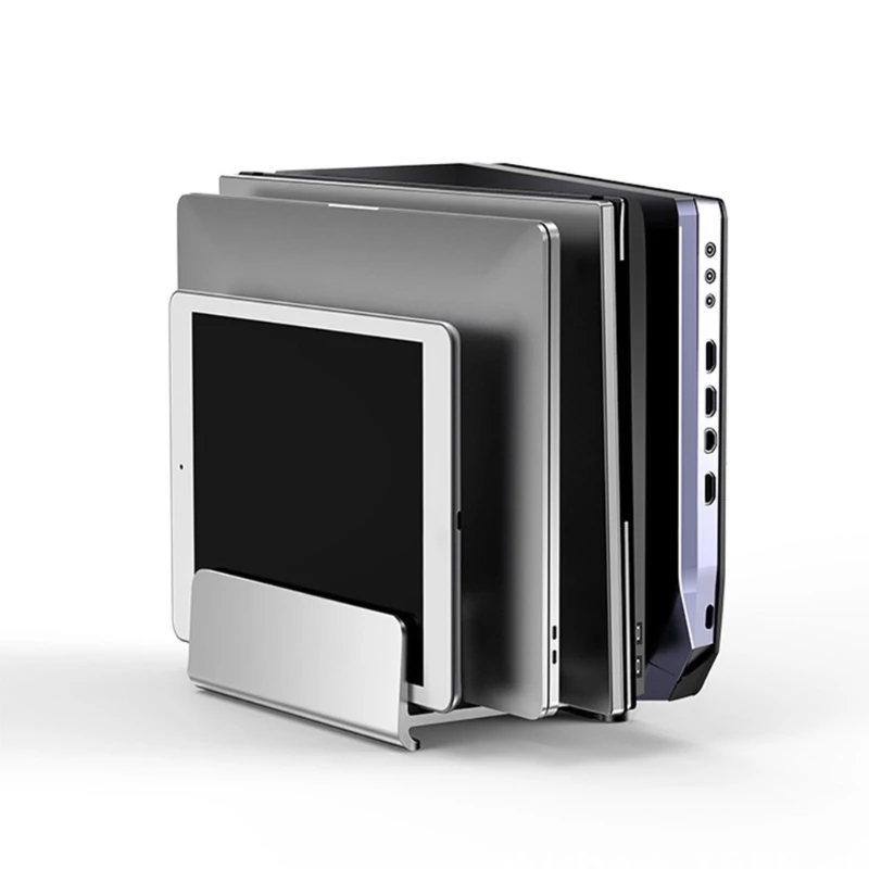 Aluminum Alloy Desktop Laptop Stand Support Rack Adjustable 4 Slot Laptop Desk Holder Dock Base for Laptops Tablet