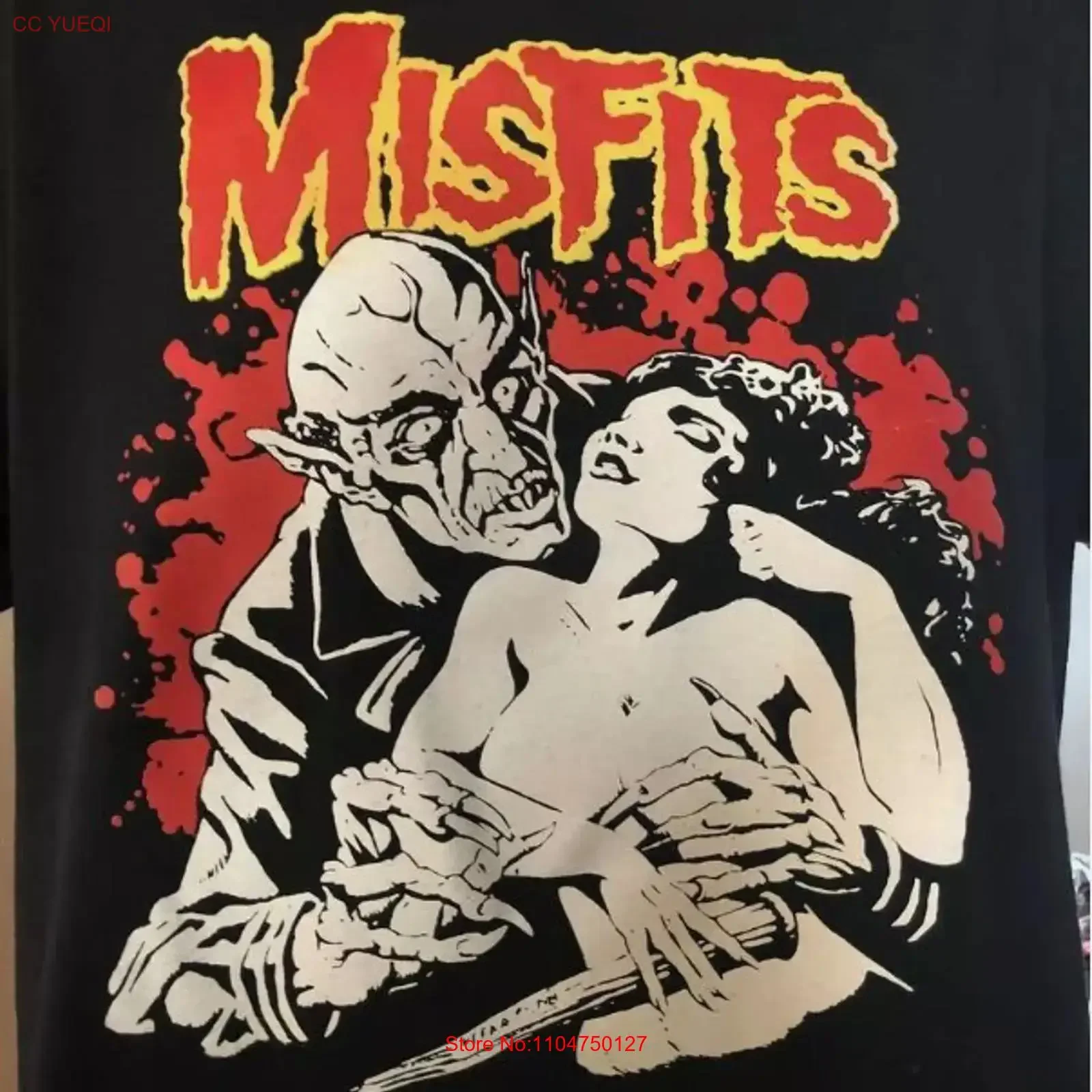 Футболка Misfits Nosferatu Reprinted черная мужская хлопковая, винтажная, с эффектом потертости, мягкая, дизайнерская, модная, стильная, удобная, повседневная Футболка Misfits Nosferatu Reprinted черная мужская хлопковая, винтажная, с эффектом потертости, мягкая, дизайнерская, модная, стильная, удобная, повседневная