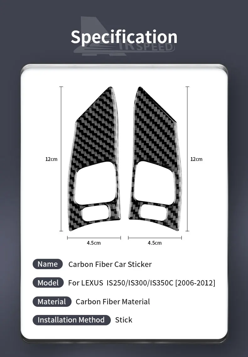 Real Soft Carbon Fiber Aufkleber Für Lexus IS250 300 350C 2006 2007 2008 2009 2010 2011 2012 Lenkrad Taste Schalter trim Auto – Detail 7