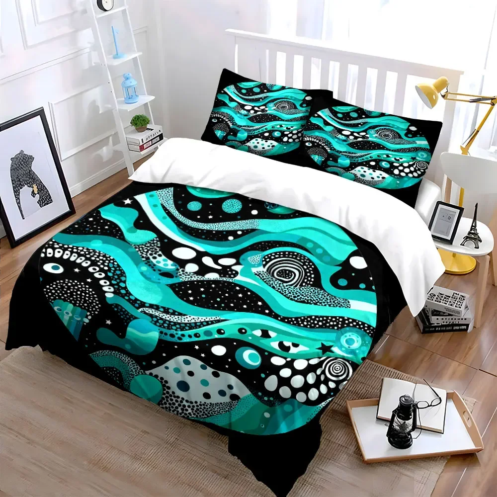 Galaxy-Inspired Abstract Home Set Soft Comfortable Duvet Cover Bedding Set Included 1*Duvet Cover & 2*Pillowcases, gift