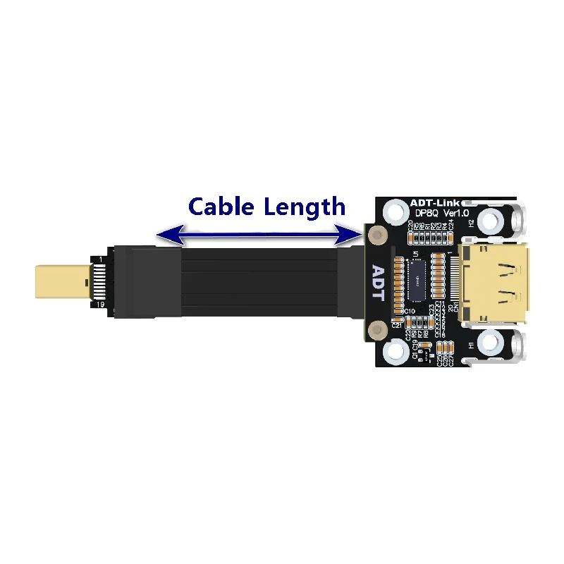 Mini Dp To Displayport 1.4 Cable Adapter Extender 4K@144Hz 2K@165Hz MINIDisplayport Male To Dp1.4 Female Flat Converter Cable