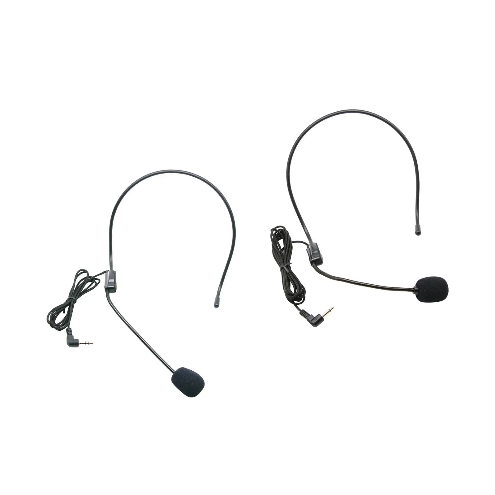 Microphone Headset Multifunctional Volume Amplifier Head Mounted Wired Boom for Speaking Interview Singing Presentations Coaches