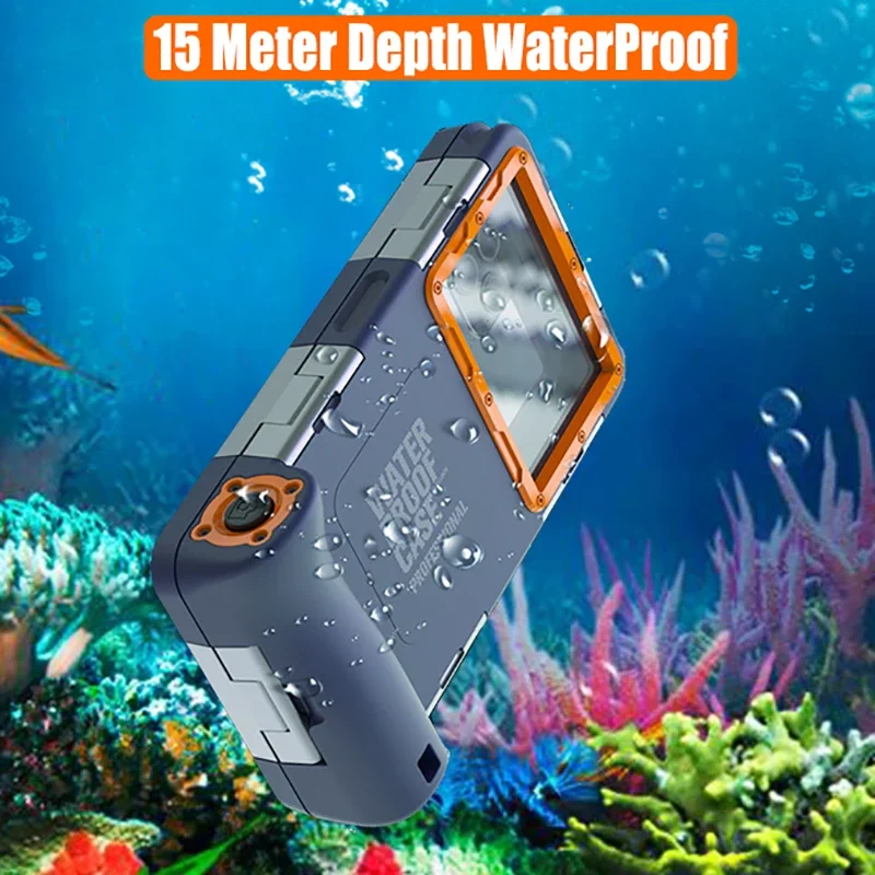 Diving Underwater Professional 15 Meter Deep Waterproof Case For Huawei Mate 60 50 40 30 Pro RS P60 50 40 30 Honor Magic 5 4 Pro