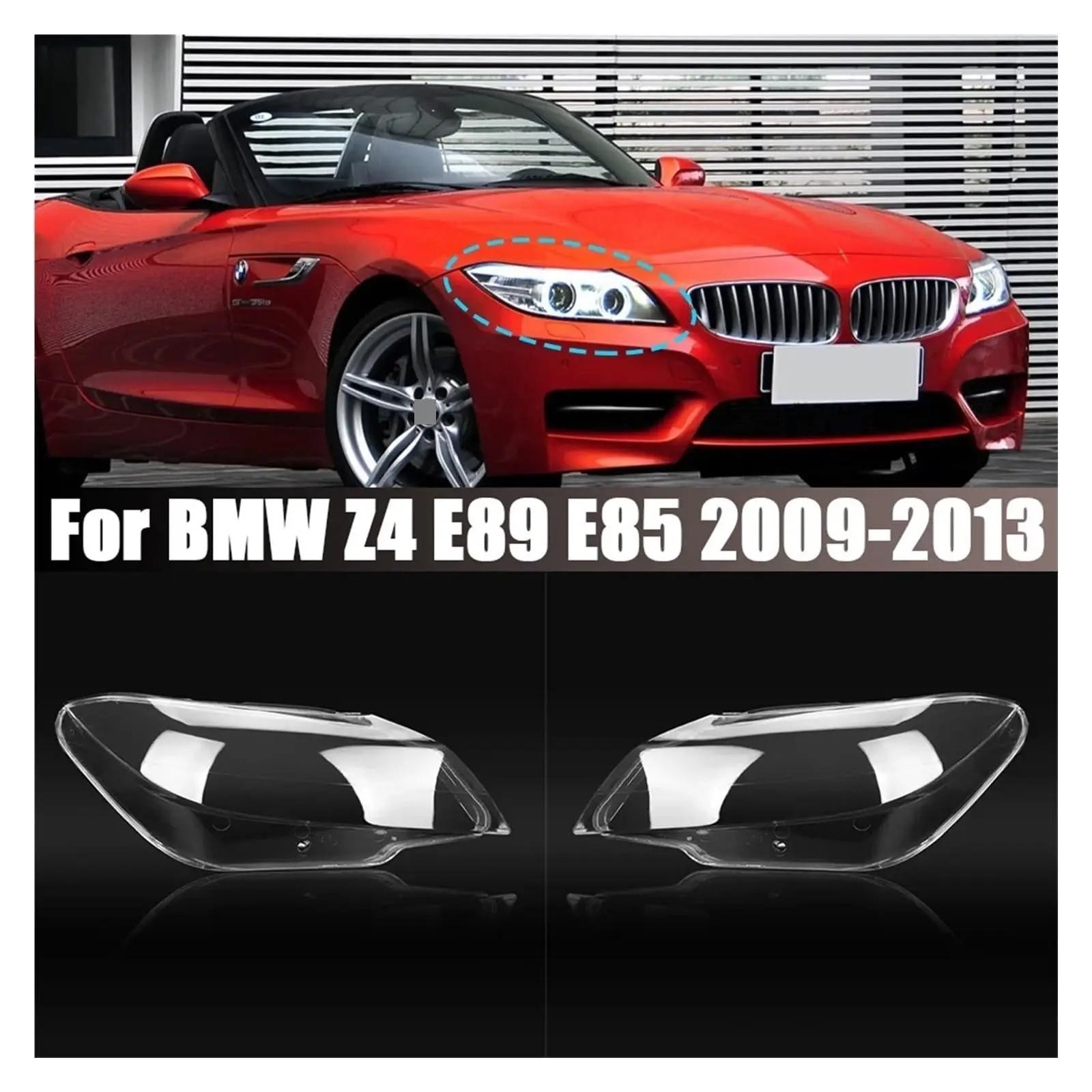 

Крышка фары объектива для BMW Z4 E89 E85 2009 2010 2011 2012 2013, автомобильная прозрачная крышка, абажур, крышка передней фары