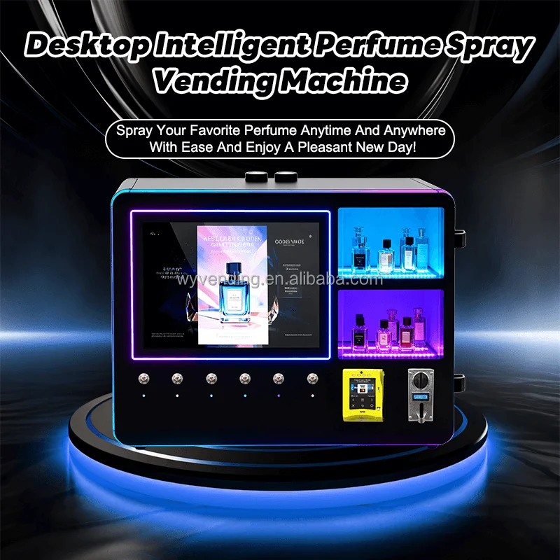 Smart Credit Card Table Cologne Perfume Vending Machine Automatic XYZ Touchscreen Control Spraying Perfume Vending Machine