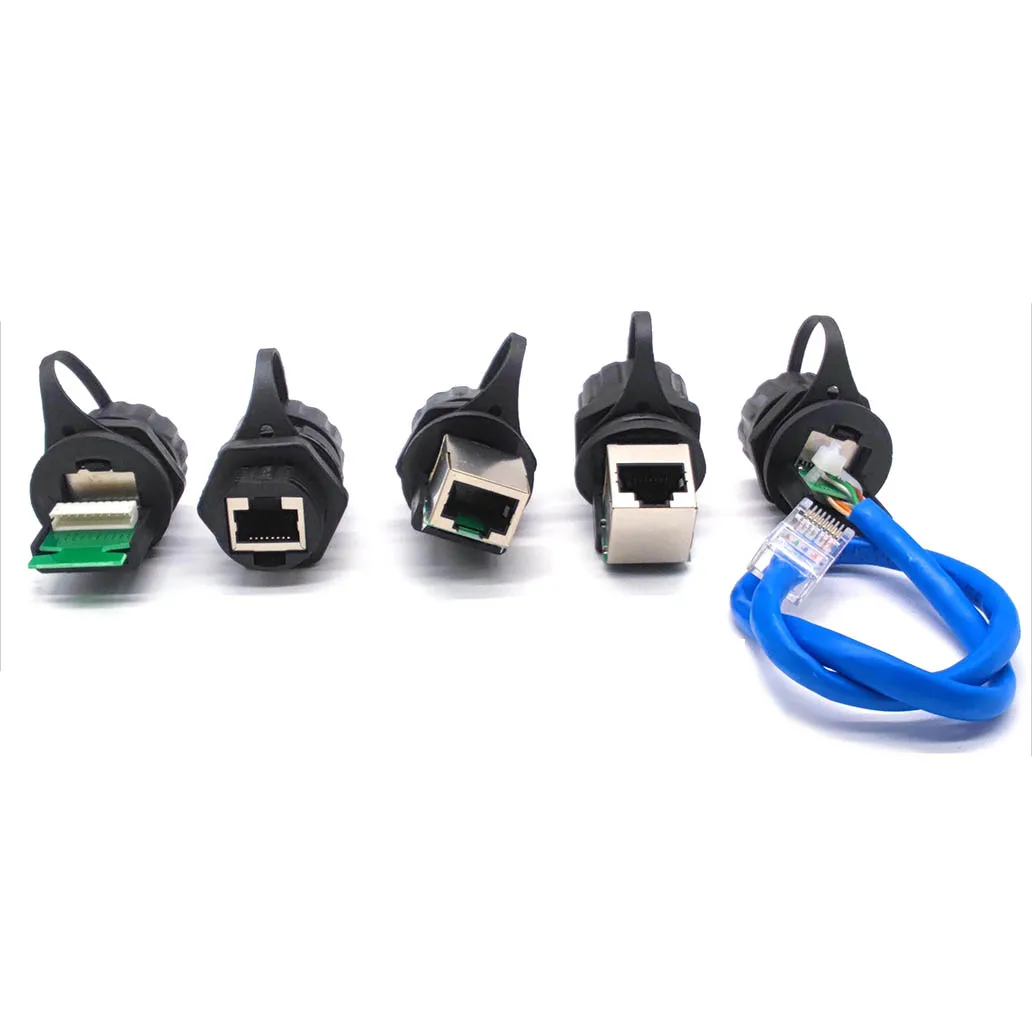 IP68 Waterdichte RJ45 Extension Converter Kabel Connector CAT5/6  Kabel Socket Through Connector Adapter Coupler