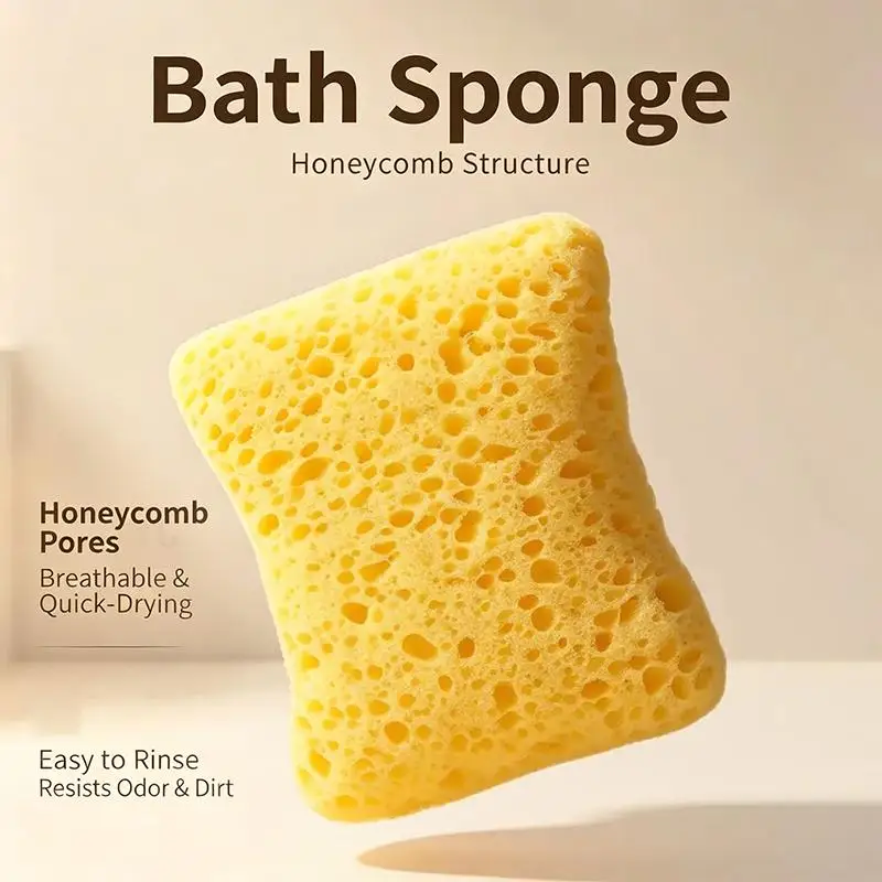 2Pcs Bath Sponge Ultra Soft Rich Foaming No Loose Fibers Body Scrubber Shower Exfoliating Tool Gentle Skin Care Multi Use