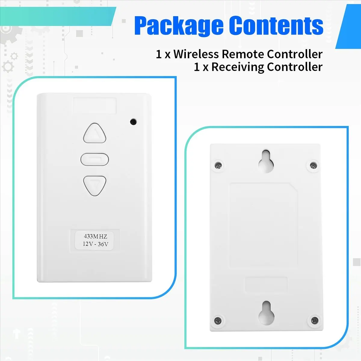DT39 AC/DC 12V 24V 36V Motor Remote Control Switch Forwards Reverse Up Down Stop with Limit Switch