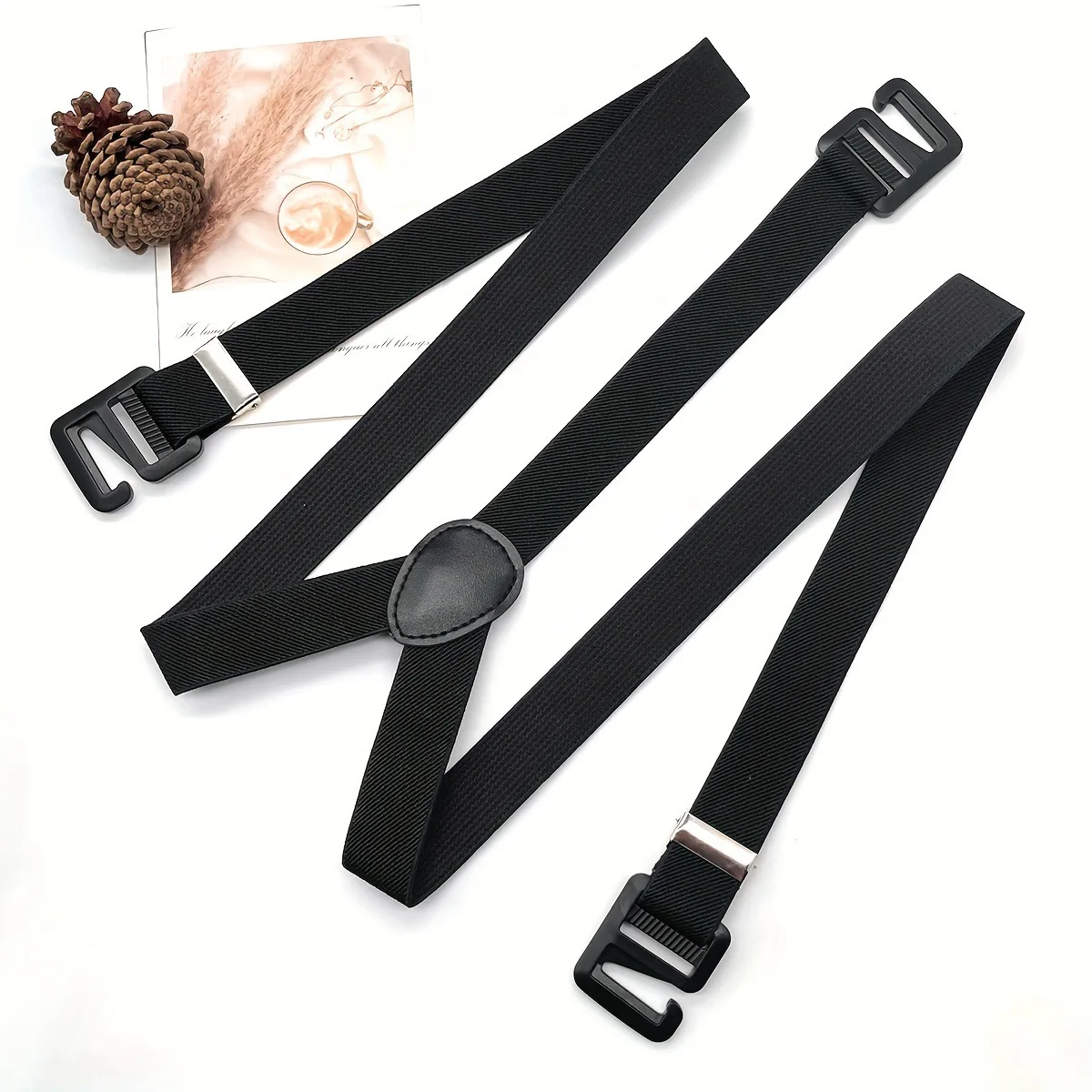 2.5cm wide men's suspenders hidden creative 3 hook elastic suspenders trousers casual trousers braces  fashionable adjustable