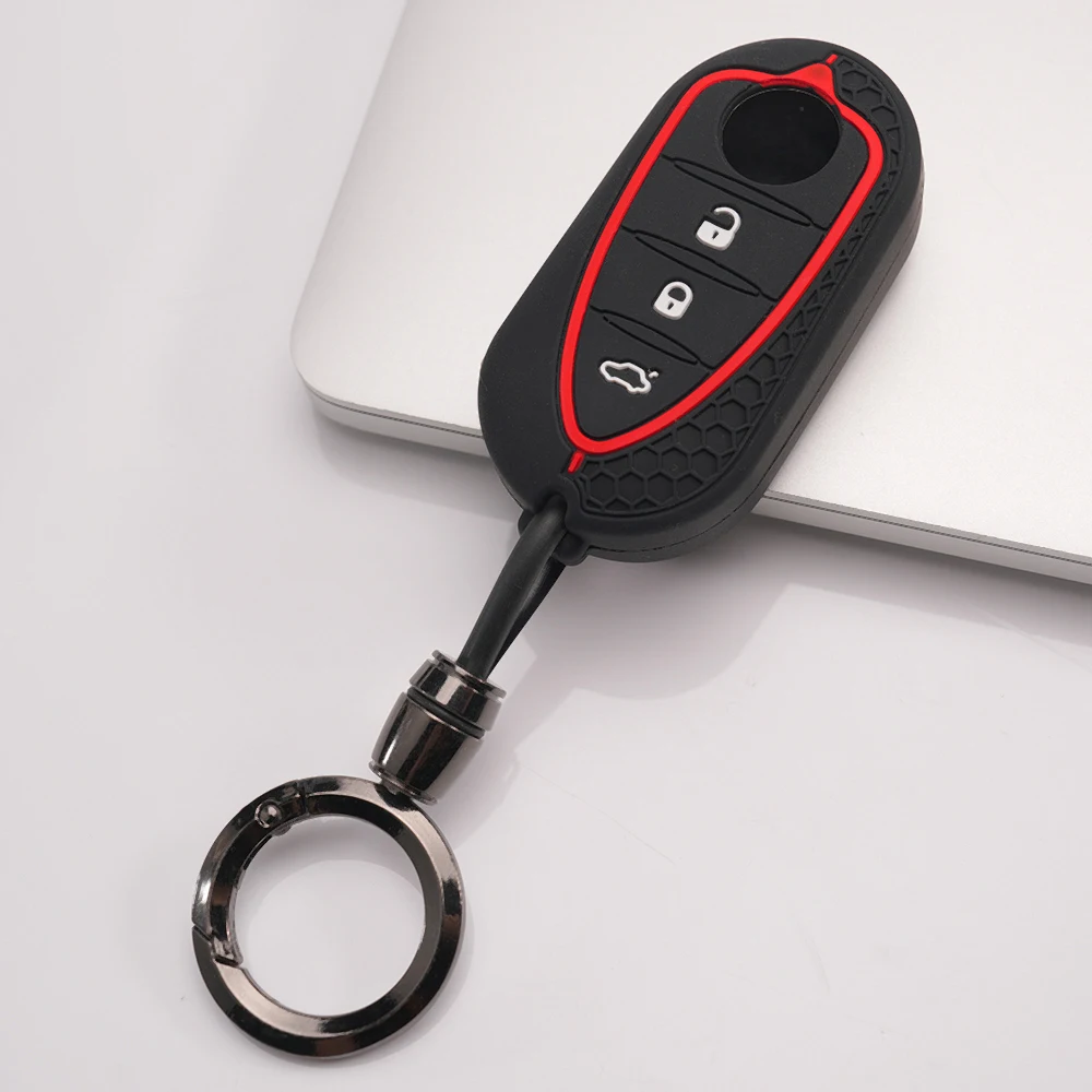 Key Fob Case Keychain For Alfa Romeo Giulietta MiTo 159 Brera Spider Giulia Stelvio GT 147 156 166 4C Tonale Stylish Reliable