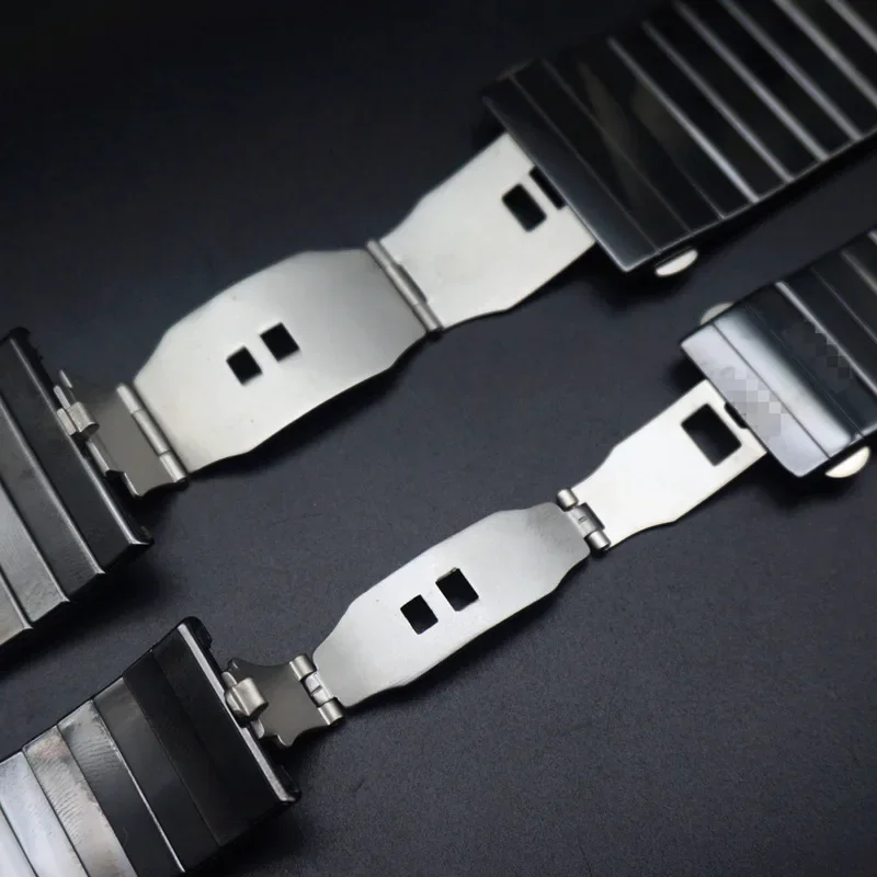 Ceramic WatchBand Replacement Rado DIAMASTER Series Black Watch Chain Men\'s 27mm 35mm Watch Strap