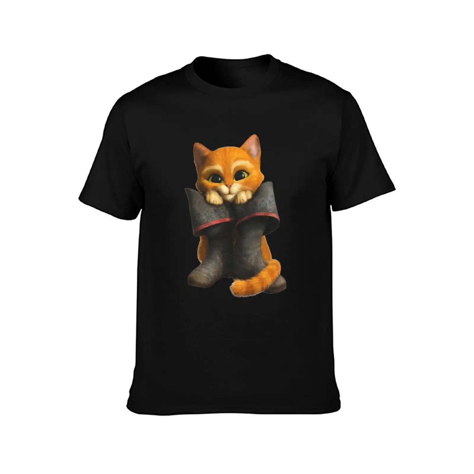 Puss in Boots T-Shirt t shirt man cotton cotton t shirts man 100% T-Shirt